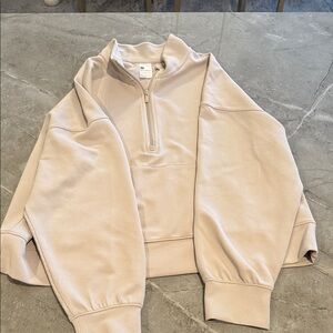 All in Motion Cream Quarter-Zip Sweatshirt